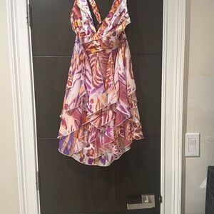 Arden B Pink and Purple High Low Dress